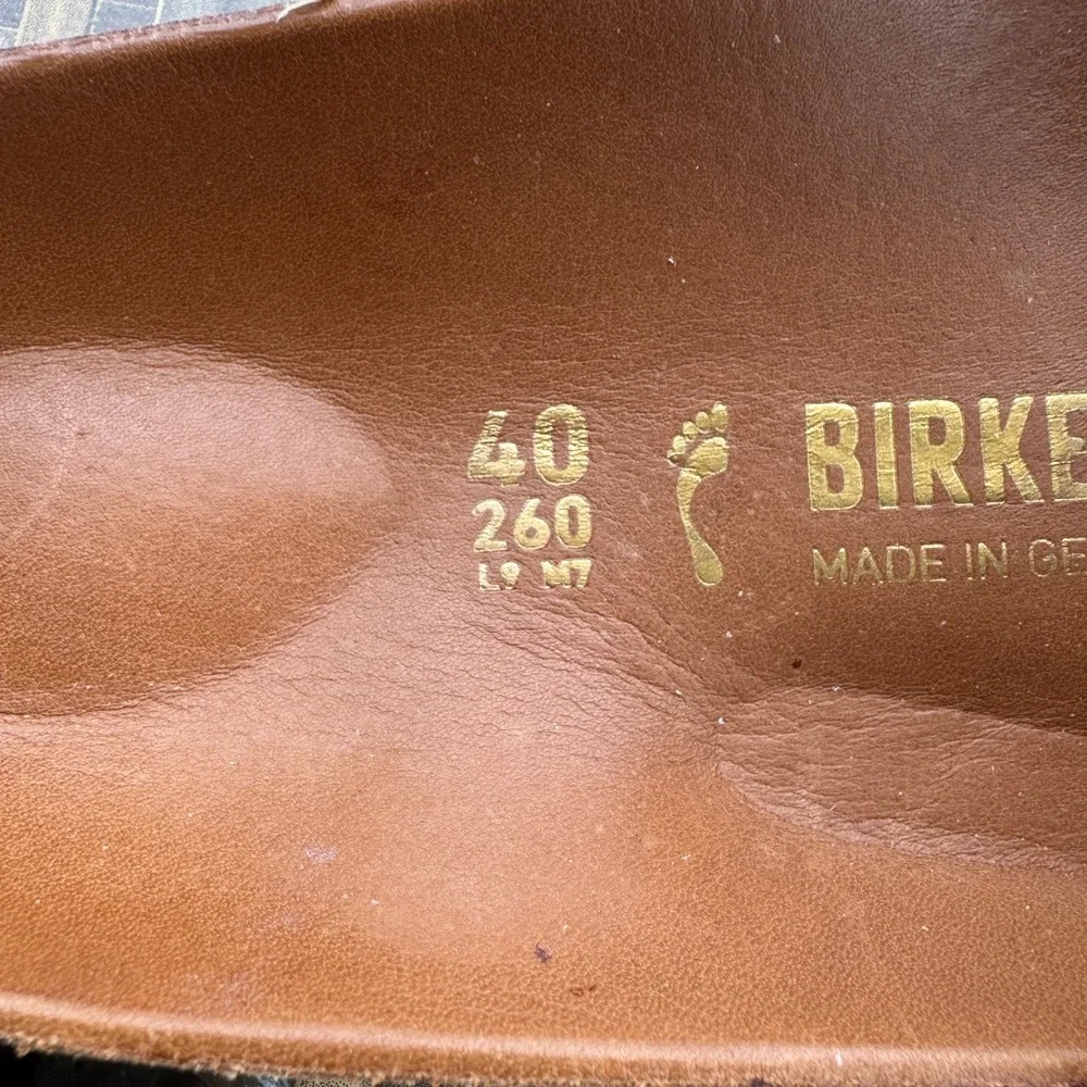 Birkenstock Madrid Big Buckle Slide Sandal in Cognac leather Sz 40/9-9.5 US - Picture 5 of 5